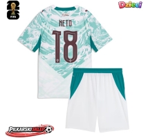 Portugalia Pedro Neto #18 Koszulka Wyjazdowa dzieci MŚ 2026 Krótki Rękaw (+ krótkie spodenki)